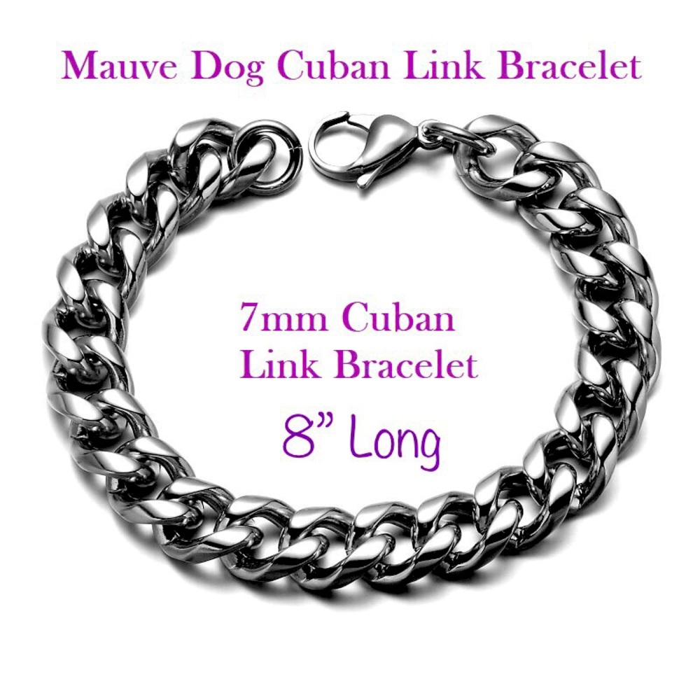 Cuban Link Bracelet 7mm x 8” Surgical Stainless